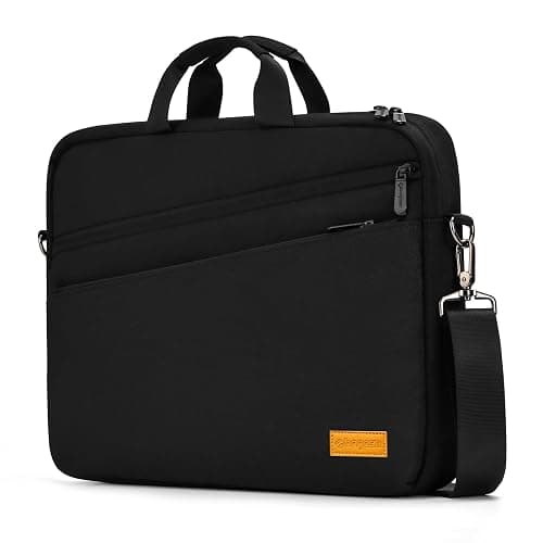 bagasin 15 15.6 16 17 17.3 inch Laptop Computer PC Shoulder Bag Carrying Case, Water-Repellent Briefcase - Image 1