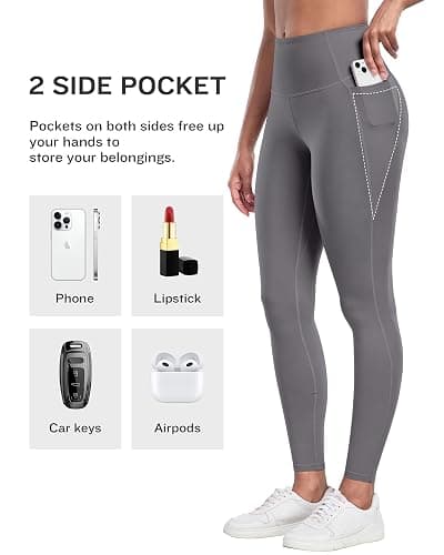 LZYVOO Leggings with Pockets for Women, 6 Packs Soft High Waisted Tummy Control Workout Yoga Pants thumbnail 3