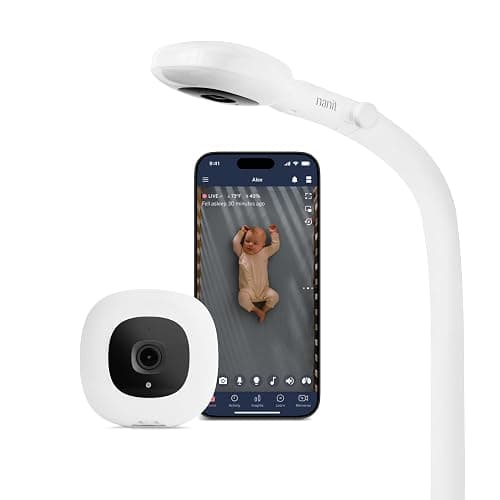 Nanit Smart Baby Video Monitor - Camera & Floor Stand - 1080p Wi-Fi Camera | Pro edition, 2-way audio, sound/motion/cry notifications, night vision, see your baby from anywhere, video camera - Image 1