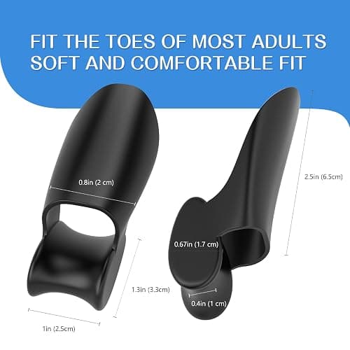 Promifun Bunion Cushion Protector, 10 Packs of Bunion Corrector Pads with Separator for Big Toe, Gel Shield for Foot Pain Relief, Calluses, Corns - Black thumbnail 2
