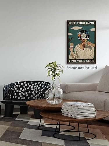 Vintage Lose Your Mind Find Your Soul Poster Mental Health Inspirational Quote Canvas Wall Art Aesthetic Posters Music Girl Print Painting Abstract Wall Decor for Bed Room Bathroom 12x16in Unframed thumbnail 8