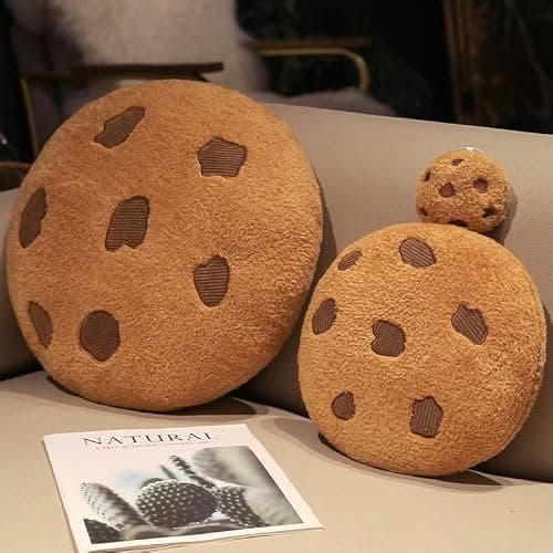 3D Simulation Cookie Pillow, Fun Round Throw Cookie Food Pillows,Suitable for Home Use, Bedroom Sofas, Chairsdecorative Gifts (a4in) thumbnail 4