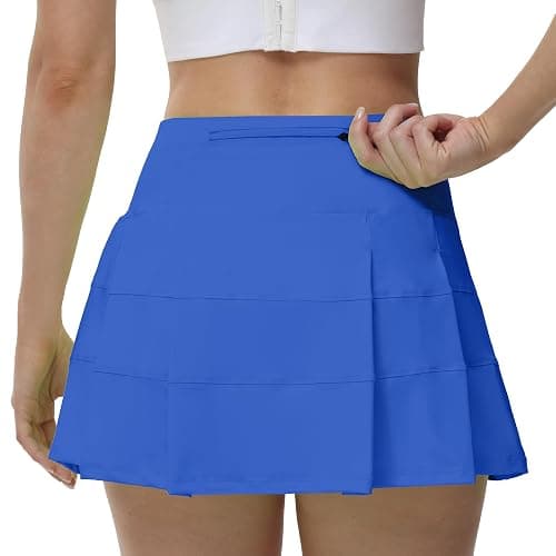 MCEDAR Pleated Tennis Skirt for Women with Pockets Women's High Waisted Athletic Golf Skorts Skirts Running Workout Shorts thumbnail 2