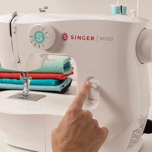 SINGER M1500 Lightweight & Portable Sewing Machine with Accessory Kit | 57 Stitch Applications, LED Light & 4-step Buttonhole | Great for Quilting, Crafts & Mending thumbnail 11