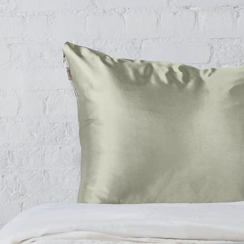 Kitsch Satin Pillowcase with Zipper for Hair & Skin, Softer Than Silk Pillow Cases Queen, Wrinkle-Free, Smooth and Cooling Satin Pillow Covers, Standard Size 19"x26" - Sage - Standard/Queen (1 Pack) - 09. Sage thumbnail 8