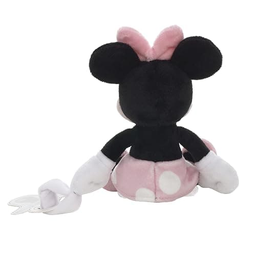 Disney Minnie Mouse White, Pink and Black with Polka Dot Skirt Plush Buddy Pacifier Holder thumbnail 4