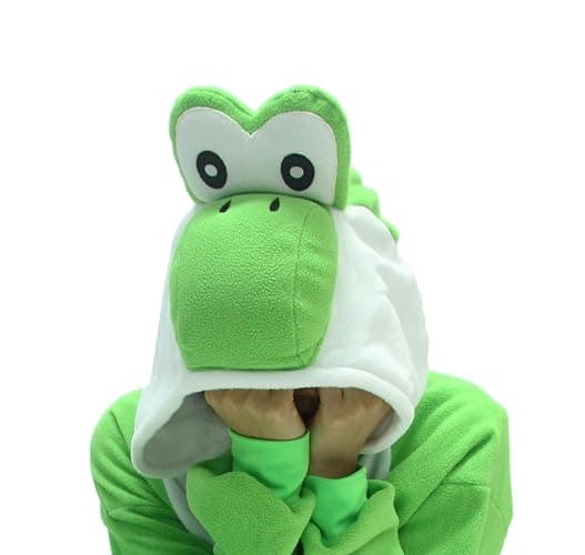 Adult Unisex Pink Yoshi Kigurumi Onesie Suit Halloween Christmas Anime Pajamas Green Yoshi Cosplay Costumes Disfraz Couple thumbnail 6
