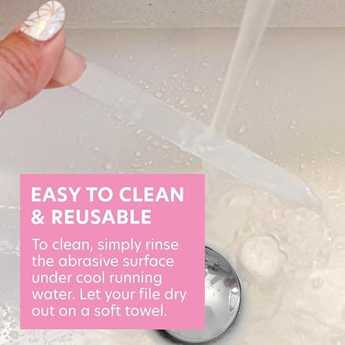 Bona Fide Beauty Czech Glass Nail File for Natural Nails, Single Crystal Nail File with Hardcase. Made in the EU. (Clear) thumbnail 6