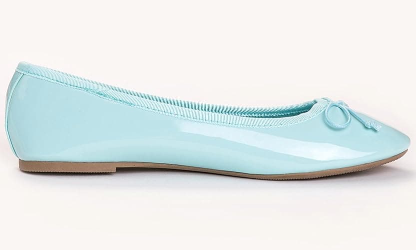 FEVERSOLE Women's Macaroon Colorful Memory Foam Cushion Insock Patent Ballet Flat thumbnail 7