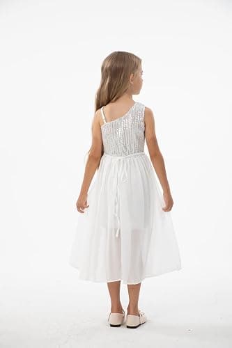 Cutey May Girls Sequin One Shoulder Birthday Party Prom Dress thumbnail 6