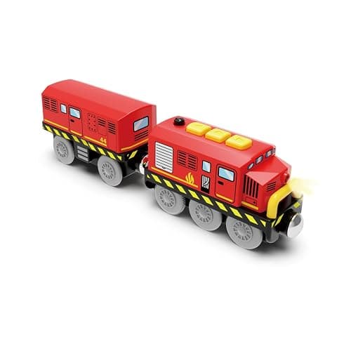 Motorized Train Set for Wooden Tracks,Battery Operated Locomotive Train Toy with Lights & Sounds, Compatible with Thomas, Brio,Toy Trains for Toddlers 3 4 5 Year Old thumbnail 4