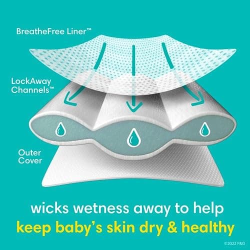 Pampers Swaddlers Newborn Diaper Size 0 84 Count - Newborn - 84 thumbnail 4