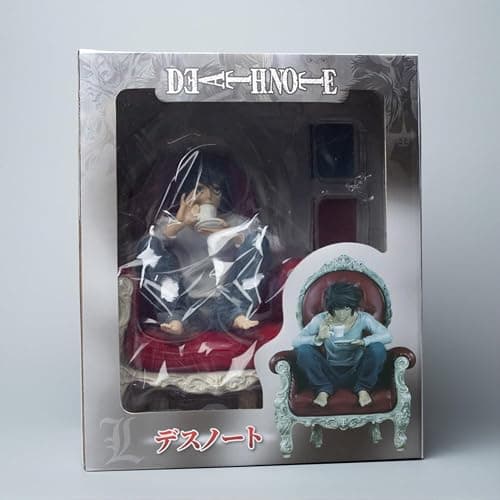 Gooyeh Death Note Figure L Figure anime Statua L Divano seduto Figura Collezione di modelli Ornamento da scrivania Regalo di compleanno 24 cm thumbnail 7