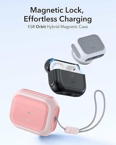 ESR for AirPods Pro 2 Case, Compatible with Airpods Pro Case 2nd / 1st Generation (2023/2022/2019), Compatible with MagSafe, Full Drop Protection Cover with Lanyard, Pink thumbnail 3