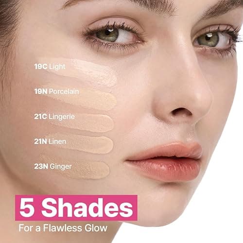 CLIO Kill Cover Mesh Glow Essential Cushion Foundation, Buildable Ultra-Fit Coverage with Glow Finish, Long-Lasting Hydration, Flawless Cover for Sensitive & Dry Skin, Korean Foundation (23N GINGER) thumbnail 6