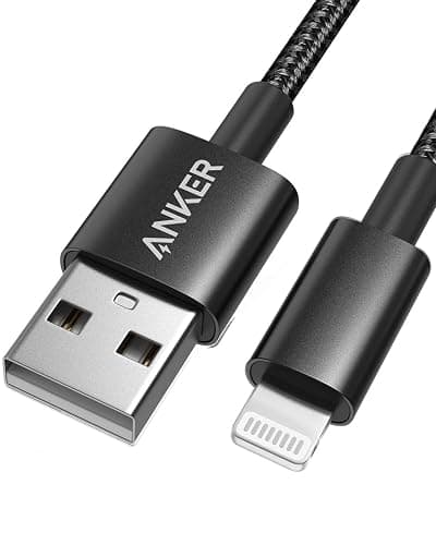 Anker 3.3ft Premium Double-Braided Nylon Lightning Cable, Apple MFi Certified for iPhone Chargers, iPhone X/8/8 Plus/7/7 Plus/6/6 Plus/5s, iPad Pro Air 2, and More(Black) - Image 1