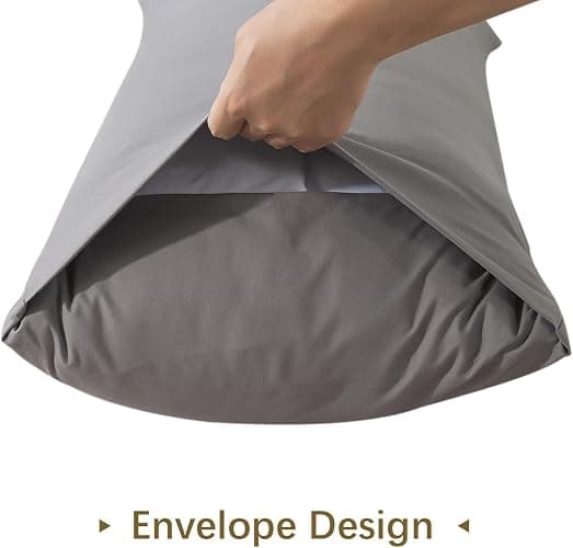 INSPIRE CRAFTER Memory Foam Body Pillow Insert, Soft Large Long Bed Pillow for Adults, Breathable Full Body Pillow, Grey thumbnail 4