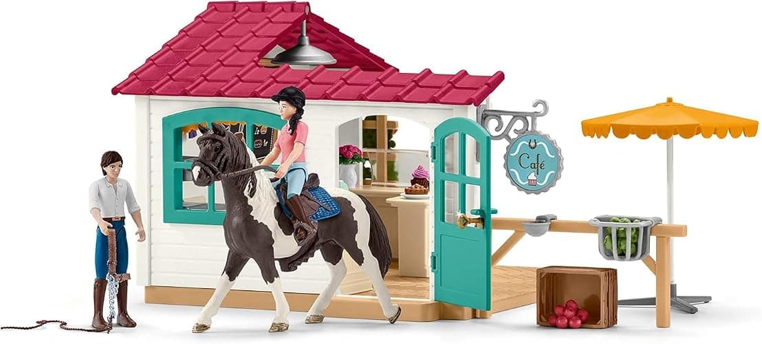 Schleich Horse Club - 97Pc Rider Café Playset - Kids Ages 5+ | 42592 | Horse Figurine, Equestrian Toy for Girls 5+, Realistic Horse Toy, Screen-Free Imaginative Pretend Play, Party Gifts thumbnail 2