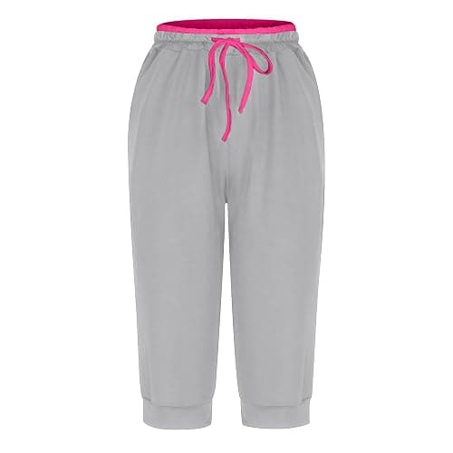 2025 Summer Capris for Women Low Rise Drawstring Capri Pants Casual Lightweight Yoga Workout Pant Knee Length Lounge thumbnail 4