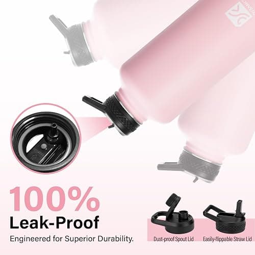 DYSANKY Insulated Water Bottle | Thickened Stainless Steel for Gym and Hiking with Straw, Carrier Bag, Handle Strap | BPA-Free 87 oz thumbnail 5