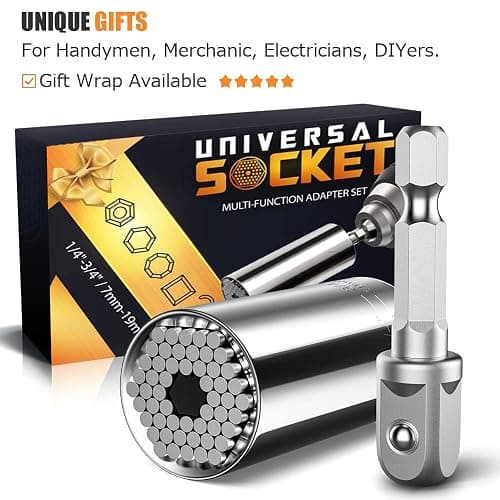 Stocking Stuffers for Men Super Universal Socket Tools Gifts for Men, Grip Set with Power Drill Adapter Cool Stuff Gadgets Present Ideas Gifts for Dad Husband Him Adults Mens Gifts Christmas for Women thumbnail 3