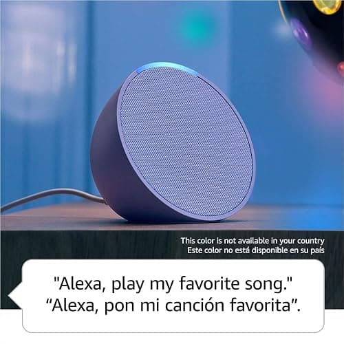 Echo Pop | Full sound compact smart speaker with Alexa | International Version with US Power Adaptor | Charcoal thumbnail 2