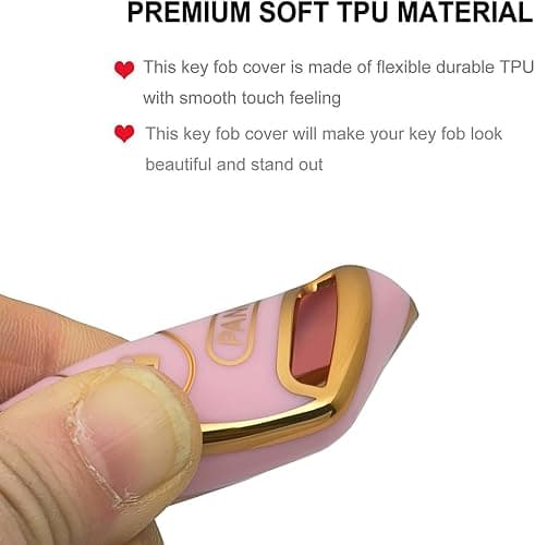 TPU Protector Key Fob Cover Keychain fit for Honda 2003-2012 Accord / 2006-2013 Civic EX / 2009-2015 Pilot /2005-2006 CR-V Key Fob (Pink) thumbnail 5