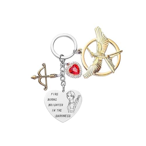 Hunger Merch Keychain,The Hunger Games Mockingjay Keychain for Hunger Games Movie Enthusiasts,Movie Fans Gifts - Image 1