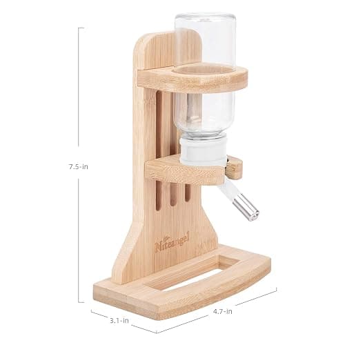 Niteangel Water Bottle with Stand for Syrian Dwarf Hamsters Gerbils Mice Rats Degus Small pet Rodents(White) thumbnail 7