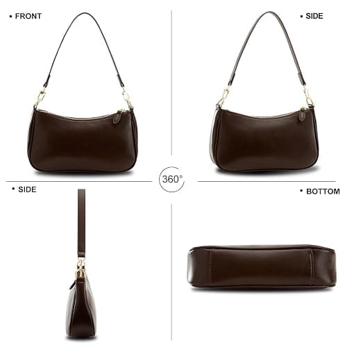 Small Cresent Shoulder Bags Crossbody Purses for Women Vegan Leather Handbag Clutch Hobo Purse thumbnail 5