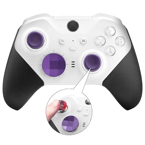 Accessories for Xbox One Elite Series 2 Controller(Model 1797), Metal Thumbsticks Paddles Joysticks Replacement Parts Kits Compatible with Xbox Elite Wireless Controller Series 2 Core(Purple) thumbnail 3