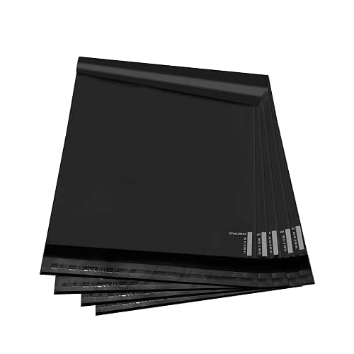 KKBESTPACK 100 Large Poly Mailers 10x13 Shipping Bags for Small Business – Self Sealing Package Envelopes (10 x 13 Pack of 100, Black) - Image 1
