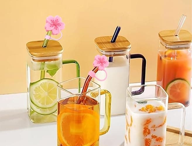 BTYHAOS Silicone Straw Caps for 10mm Tumblers | Reusable Dust-Proof Straw Toppers Compatible with Stanley 30oz & 40oz Tumbler (pink 3p) thumbnail 2