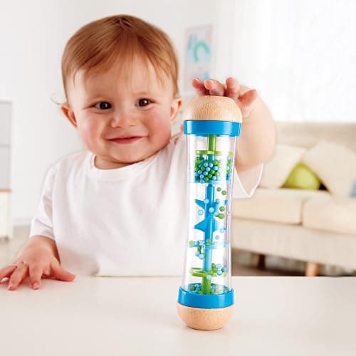 Hape Regenmacher – Musikspielzeug aus Holz für Kleinkinder, beruhigende Regenklänge, Förderung von Motorik und Sinnen, ab 12 Monaten thumbnail 2