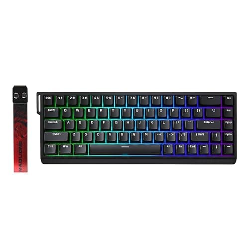 YUNZII MAD68 HE Clavier Mécanique Gaming, Clavier Filaire 60% avec Commutateurs Magnétiques à Effet Hall, Rapid Trigger 8000Hz, Hot Swap, RGB, Capuchons en PBT (Black, Magnetic Switch) - Image 1