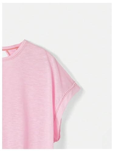 SOLY HUX Women Open Back Tops Workout Backless Tee Casual Athletic Shirts Short Sleeve Oversized Gym T Shirt thumbnail 3