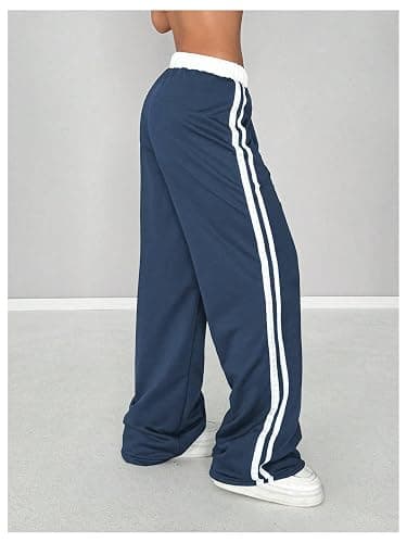 SOLY HUX Women's Baggy Sweatpants Wide Leg Ed Hardy Sweatpant Y2k Drawstring Pants Streetwear thumbnail 3