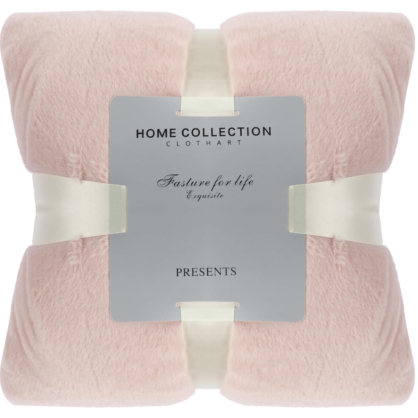 Super Comfort Oversized Warm Thick Bubble Plush Rabbit Faux Fur Throw Blanket, Luxury Plush Throw Blanket, 51×63in Soft Cozy Blanket, Warm Bed Throws for Couch Chair Bed Sofa (Cherry Blossom Pink) thumbnail 7