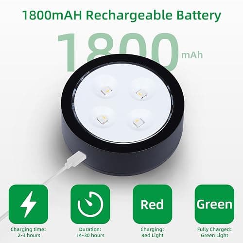 4 Pack Wireless Picture Lights for Wall,Rechargeable Picture Light Battery Operated with Remote,Dimmable Painting Light for Art Display,RGB Battery Wall Lights for Dartboard Photo Frame Gallery.Black thumbnail 3