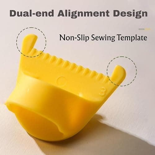 4Pcs Sewing Templates for Even Stitching, Seam Guides Kit for Consistent Stitches, DIY Stitching Guide Tool Seam Finishing, Quilting & Sewing Aids (White-4mm &3mm) thumbnail 4