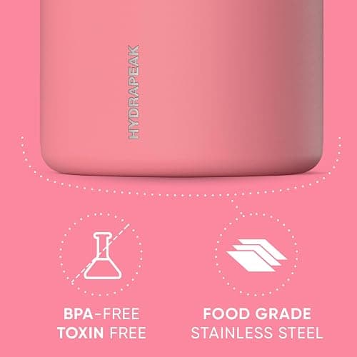 Hydrapeak 18oz Stainless Steel Vacuum Insulated Food Jar | Hot Food and Cold Food, Wide Mouth Leak-Proof Soup Jar for Adults, 10 Hours Hot and 16 Hours Cold (Neon Crush) thumbnail 6