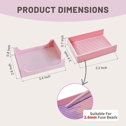 Kculswin 2.6mm Fuse Bead Single Needle Tweezer & Aligner Tray Kit, Efficient Iron Bead Sorting Tools with Effortless Beads Recovery for Experienced Enthusiasts (for Adult) thumbnail 2