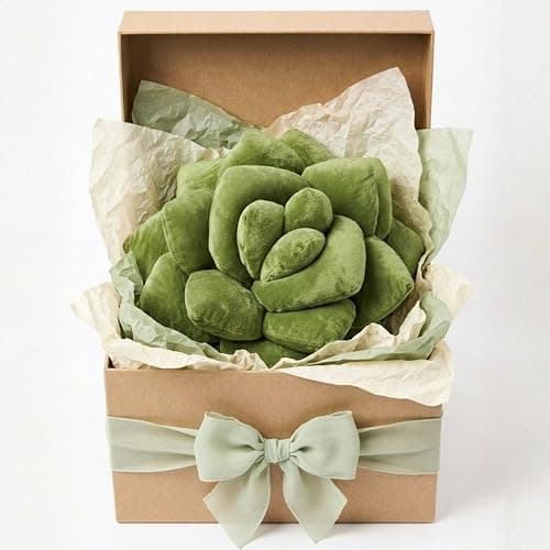Green Philosophy Co. Succulent® Pillow 16" – Soft 3D Decorative Flower Throw Pillow, Unique Olive Green Plush Flower Cushion, Perfect for Couch, Sofa, Bedroom Decor, Gift for Plant Lovers thumbnail 5
