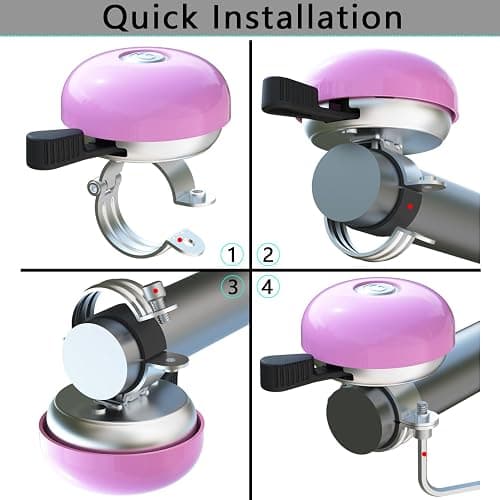 Greallthy Bike Bell Classic Bike Bells for Adults Kids, Bicycle Bell for Handlebars Adult, Loud Sound Beach Cruiser Mountain Bike Bell Accessories. thumbnail 5