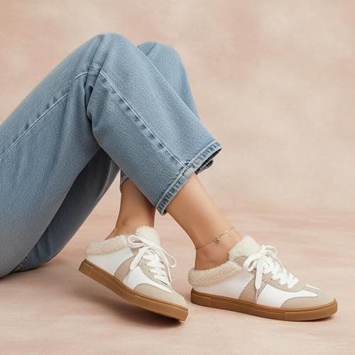 CUSHIONAIRE Blade Women’s Slip On Sneaker Mule – Faux Leather & Suede Backless Sneaker with Memory Foam & Cozy Lining thumbnail 8