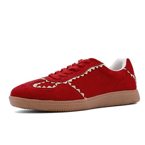 UBWDU Lace Fashion Ballet Sneakers for Women – Trendy Cute Crochet Ribbon Lace-Up Casual Spring Shoes thumbnail 9