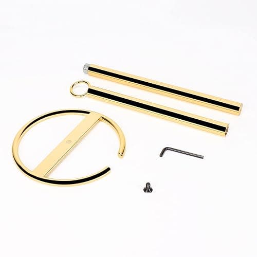 NearMoon Bath Toilet Paper Holder Stand, Freestanding Tissue Paper Storage with Reserve, Space Toilet 4 Rolls Holder for Bathroom/Kitchen Countertop-All Metal (1 Pack, Chrome Gold) thumbnail 8