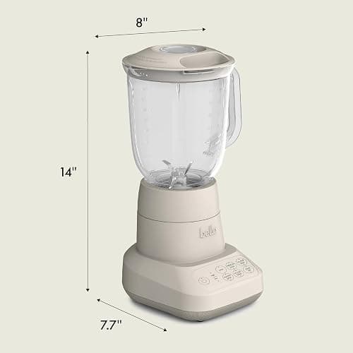 bella Fits-anywhere™ Flip & Store Blender, 48 oz, 520W, 10-speed, Oatmilk thumbnail 2