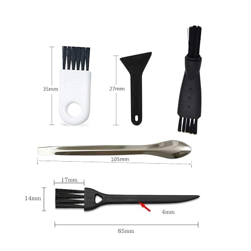 Vailldge Black Scrapers, LoutLivs Brushes & Spoons Kit for Herb Grinder (Keef Scraper Brushes & Spoons Kits thumbnail 5