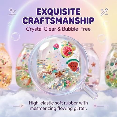 Dreamy Fruit Mini Bottle Squishy Slow Rising Squeeze Toy, Cute Clear Liquid Fidget Sensory Toy, Portable Stress Relief Anxiety Desk Toy Gift for Adults (1PCS Random Color) thumbnail 5